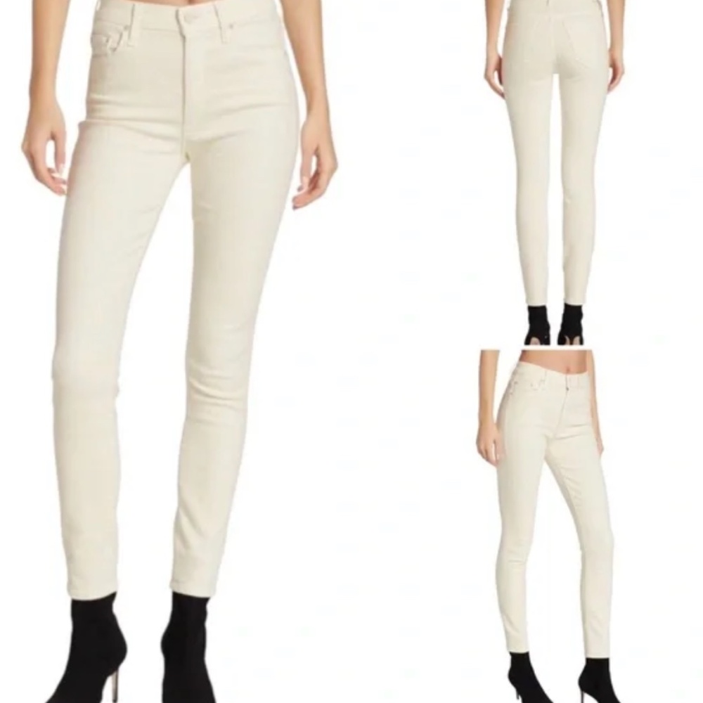 Mother High-Waisted Looker jeans size 27 in Whipping the Cream